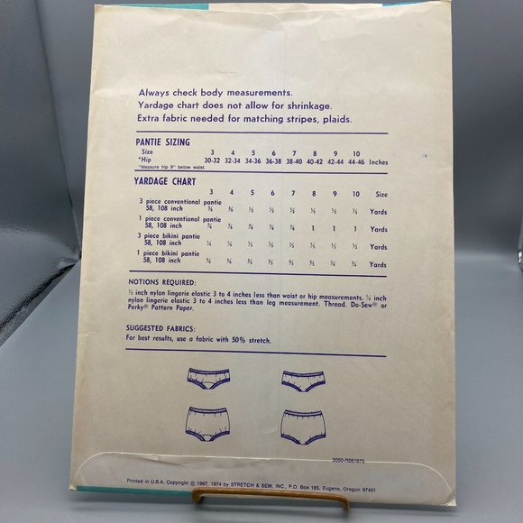 UNCUT Vintage Sewing PATTERN Stretch and Sew 2050 by Ann Person, Ladies 1974 - Picture 2 of 2